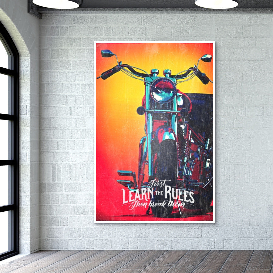 biker rules Wall Art