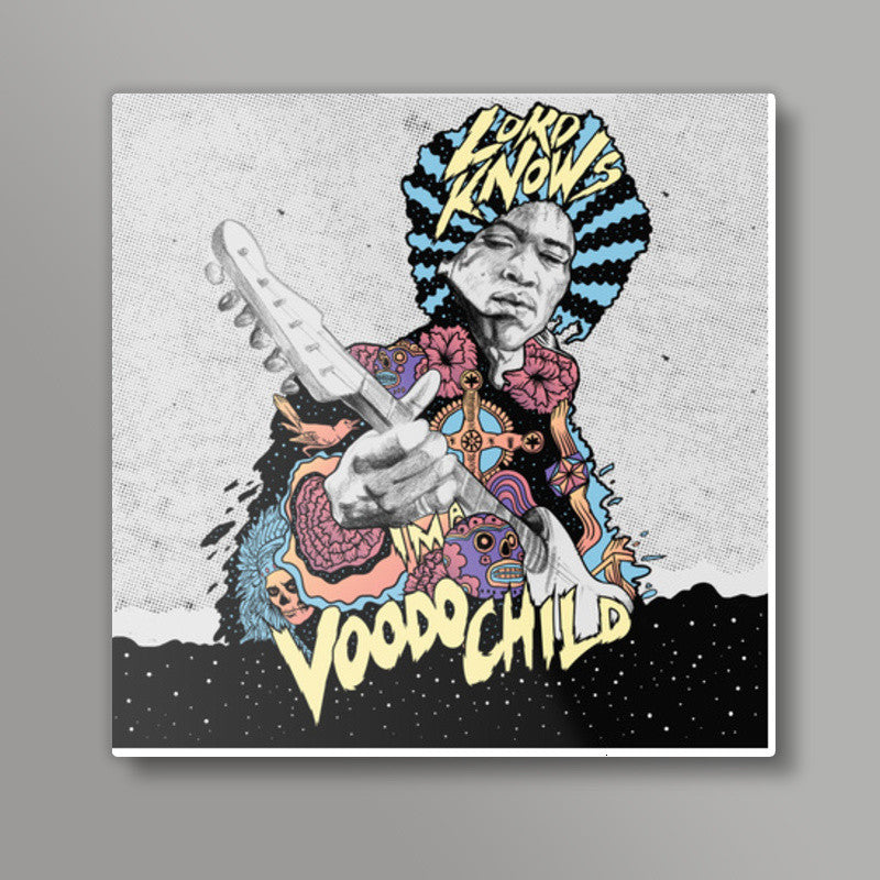 Voodoo Child | Jimi Hendrix Square Art Prints