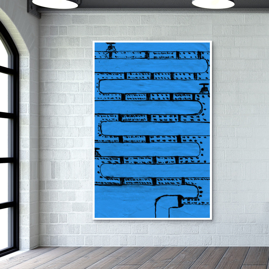 Pipeline Blue Wall Art
