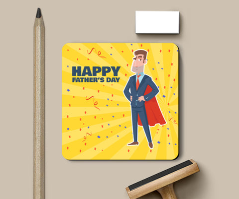 Super Dad With Superhero Look Fathers Day  Coasters