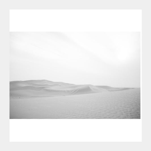 White Desert Square Art Prints