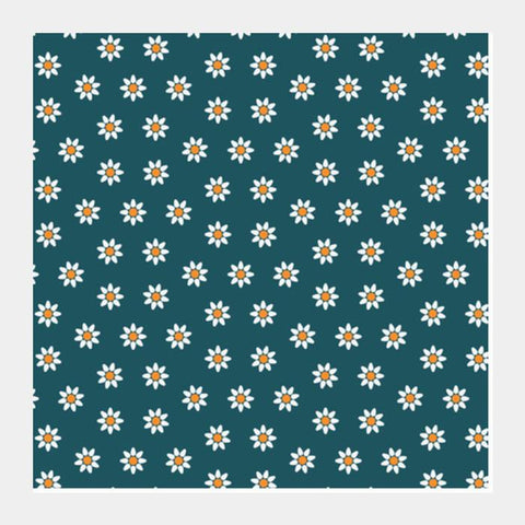 Blue And Yellow Floral Square Art Prints PosterGully Specials