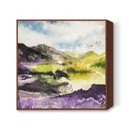 Lavender fields Square Art Prints