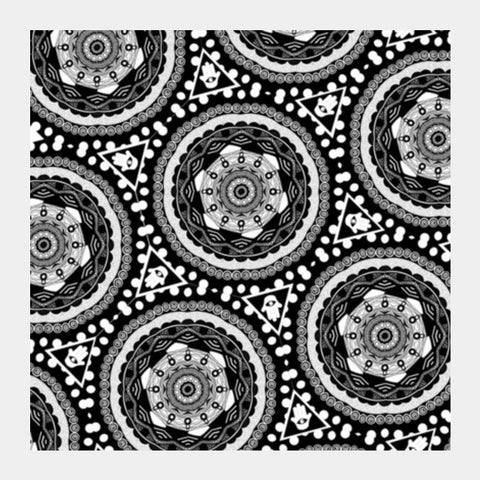 Mandala pattern Square Art Prints