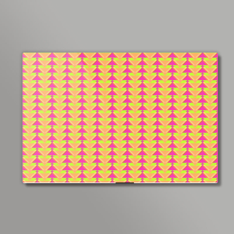 Trippy Triangles | Orange Pink Wall Art