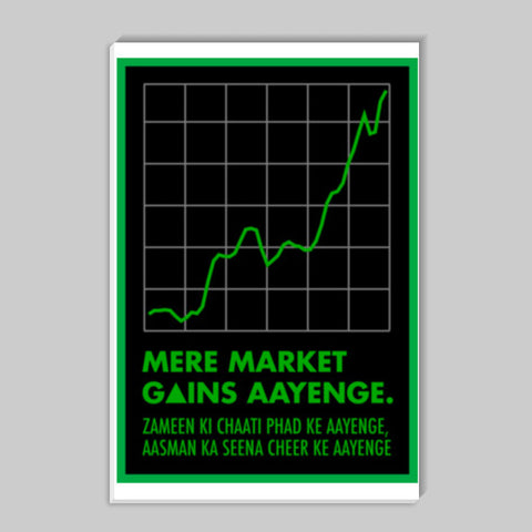 Mere market gains aayenge Stick Ons