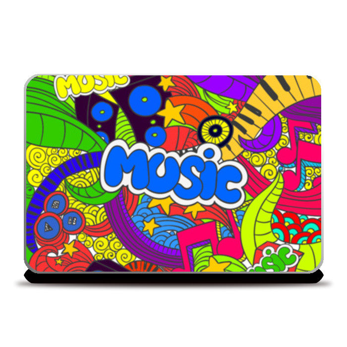 Music Doodle Laptop Skins