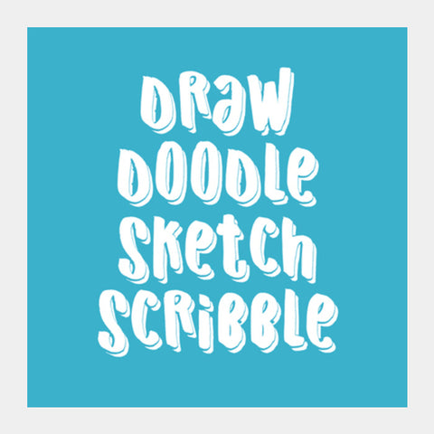 Draw Doodle Sketch Scribble Square Art Prints
