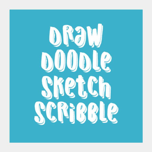 PosterGully Specials, Draw Doodle Sketch Scribble Square Art Prints