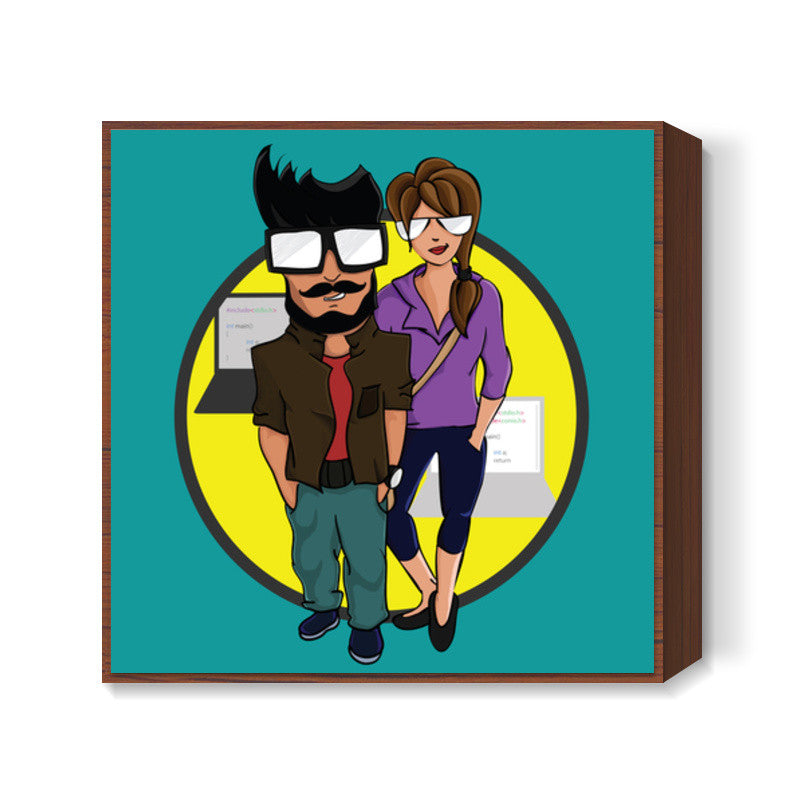 Hello World! Square Art Prints