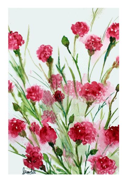 Wall Art, Carnation Flowers Wall Art l Artist: Seema Hooda, - PosterGully