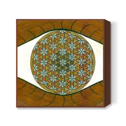 The Flower of Life within the Third Eye Square Art Prints