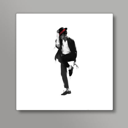 king of pop Square Art Prints