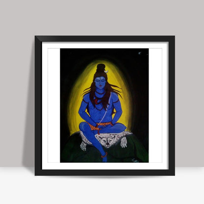 lord shiva painting Square Art Prints