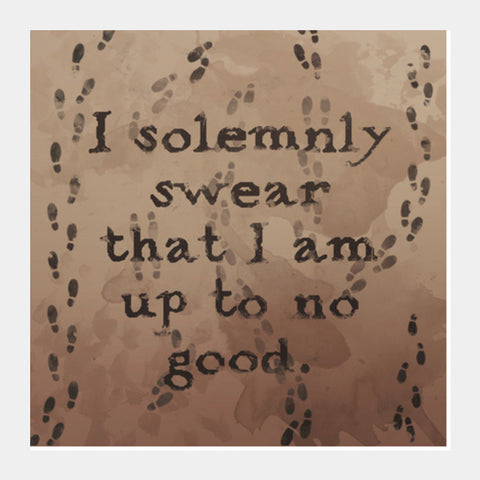 Harry Potter quote-The Marauders Map Square Art Prints