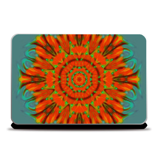 Laptop Skins, Orange kaleido Laptop Skins