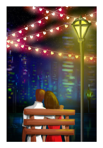 Bench Couple Art PosterGully Specials