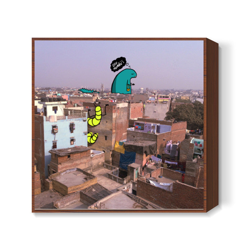 Monsters of Delhi - Stalker and a Hottee Square Art Prints