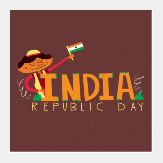 Square Art Prints, Republic Day Square Art Prints