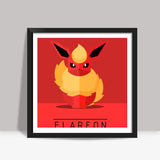 Flareon Pokemon Go  Square Art Prints