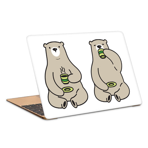 Polar Bear Tea Coffee Party Artwork Laptop Skin