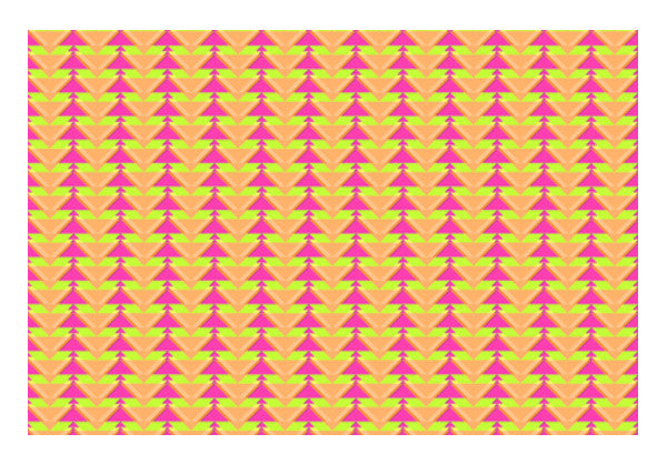 Trippy Triangles | Orange Pink Wall Art