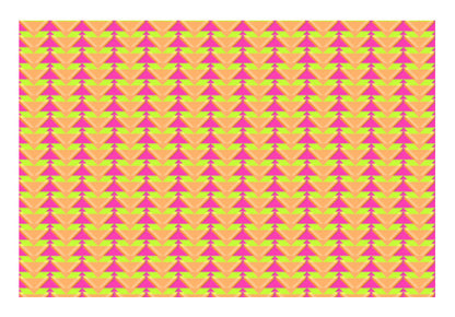 Trippy Triangles | Orange Pink Wall Art