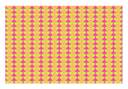 Trippy Triangles | Orange Pink Wall Art