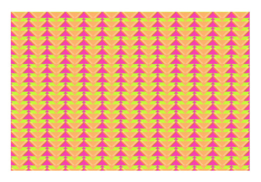 Trippy Triangles | Orange Pink Wall Art