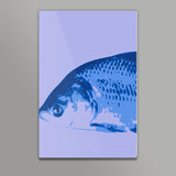Abstract Rohu Fish Blue Wall Art