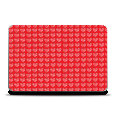 Laptop Skins, Printed red hearts Laptop Skins