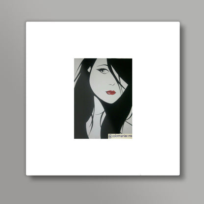 The lonely girl Square Art Prints