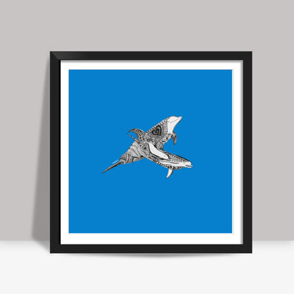 Dolphinalia Square Art Prints