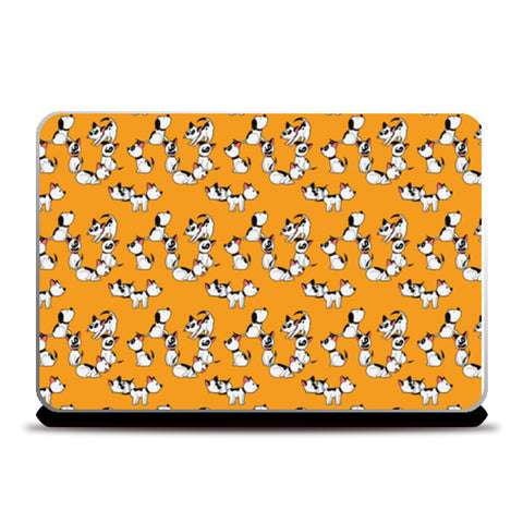 Dog pattern Yellow Laptop Skins