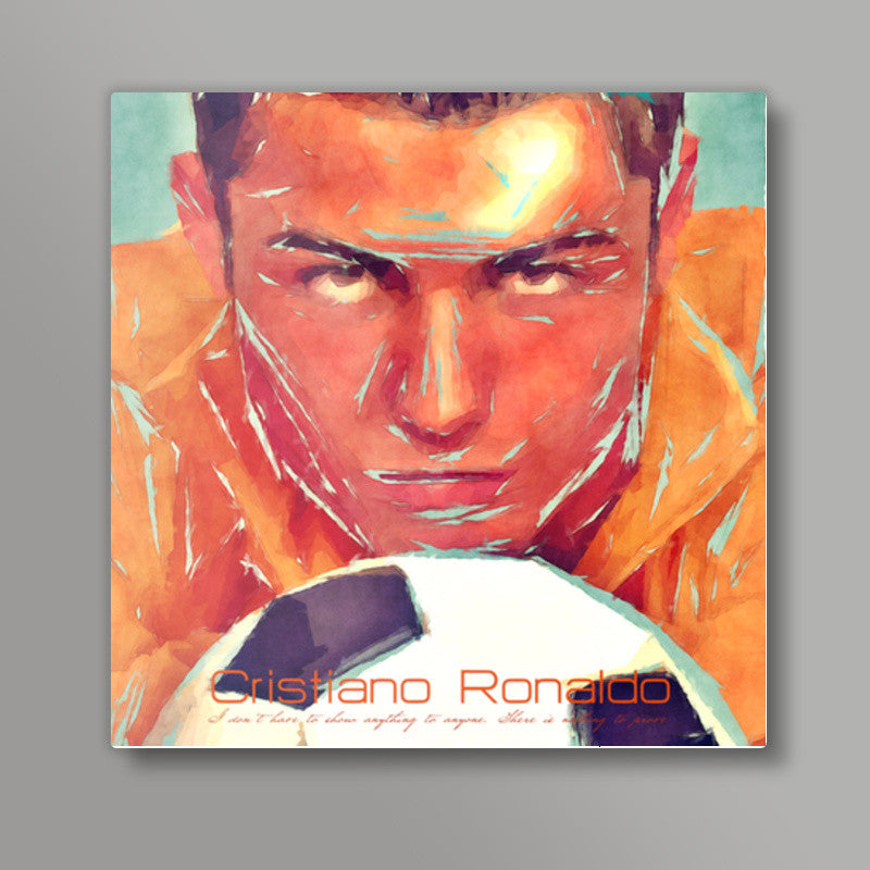 ronaldo fan art Square Art Prints