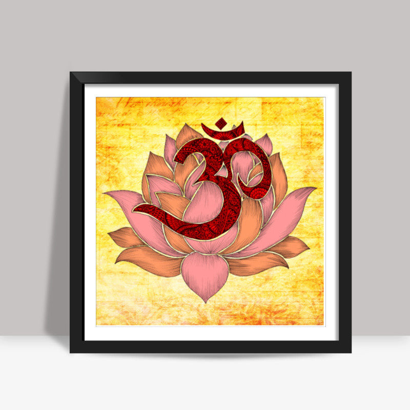 Aum Lotus Square Art Prints