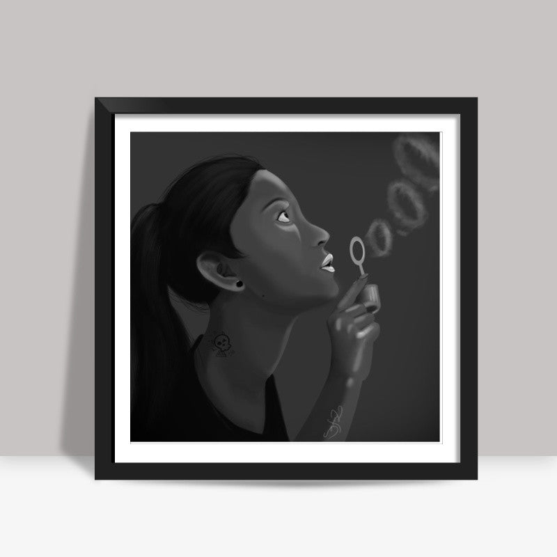 Bubble Rings Square Art Prints