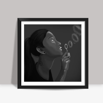 Bubble Rings Square Art Prints