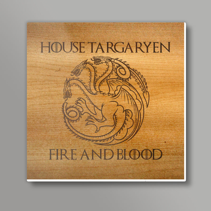 Game of Thrones | House Targaryen Square Art Prints