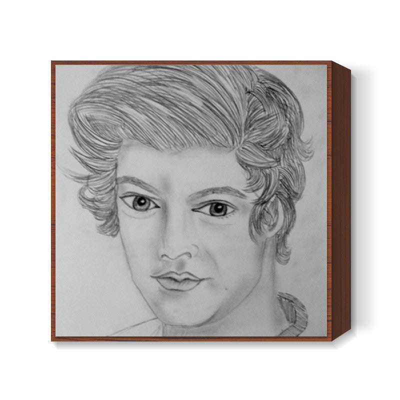 Harry Styles Sketch Square Art Prints