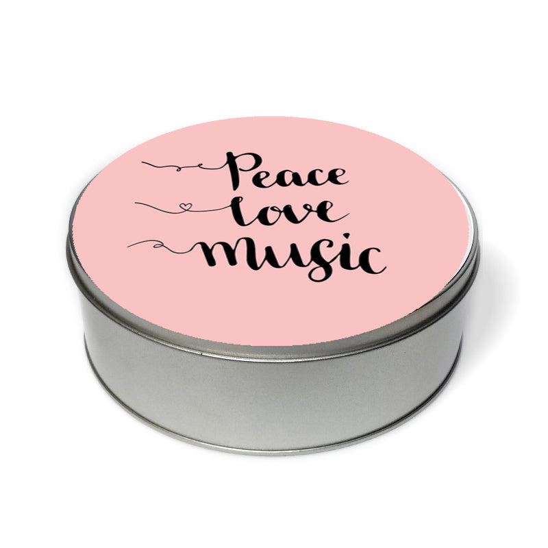 Peace Love Music Tin Can