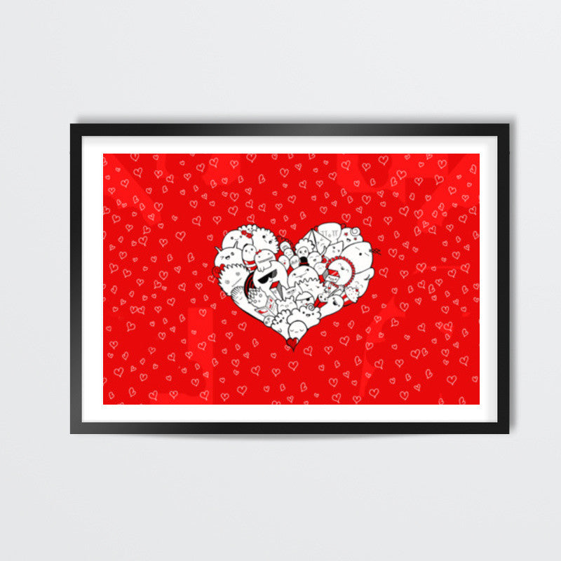 Happymess | Doodle | Love Wall Art