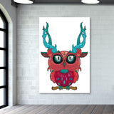 Cute Owl In The Town Wall Art