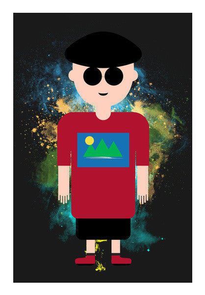 Modern Guy And Sunglasses Art PosterGully Specials