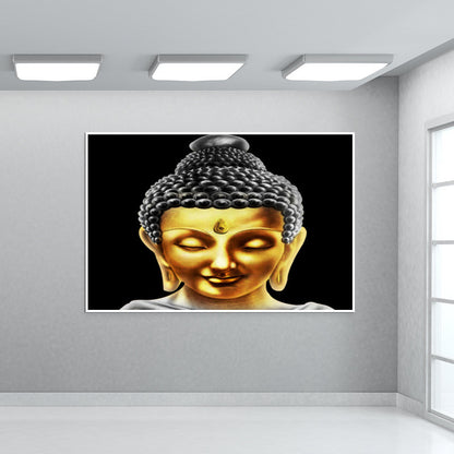 Gautam Buddha Golden Wall Art