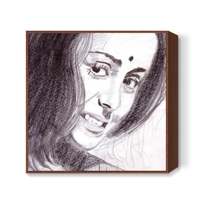 Bollywood star Jaya Bachchan acted well as the girl-next door in several realistic movies Square Art Prints