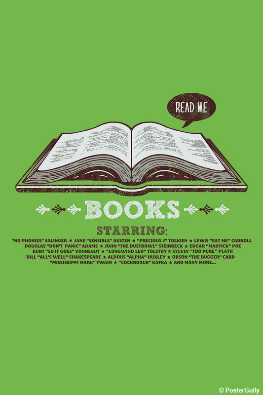 Brand New Designs, Books Green | By Captain Kyso, - PosterGully - 1
