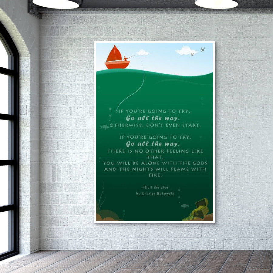 Roll the Dice Quote Wall Art | Aritra Sen