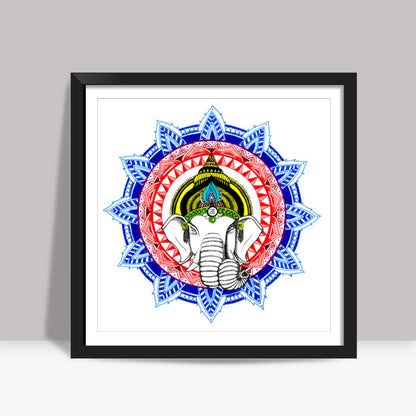 Om Ganeshaya Namah Square Art Prints