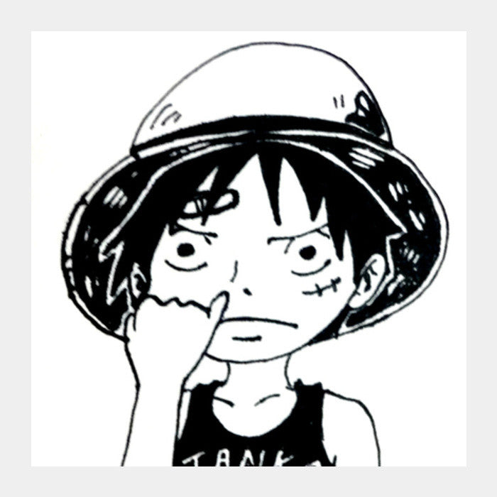 Chibi Luffy One Piece Square Art Prints